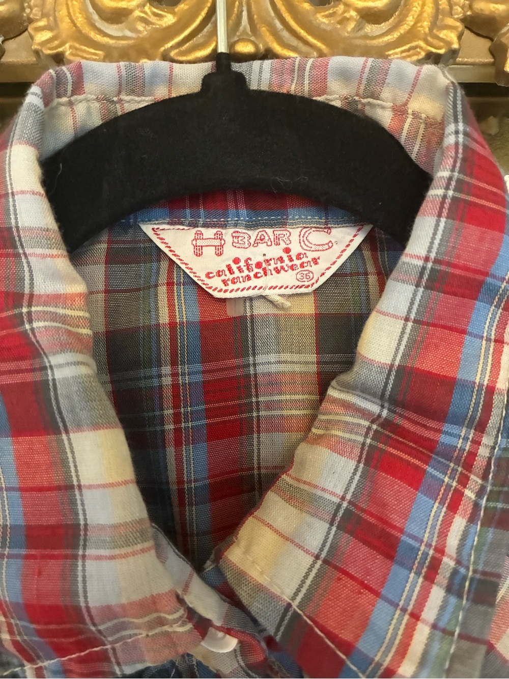 H Bar C vintage western pearl snap small - Picture 3 of 3